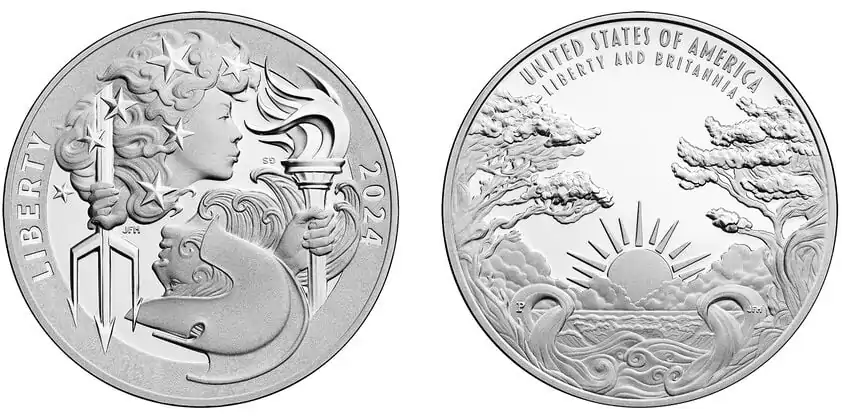 Liberty-&-Britannia-Silver-Medal-&-Gold-Coin